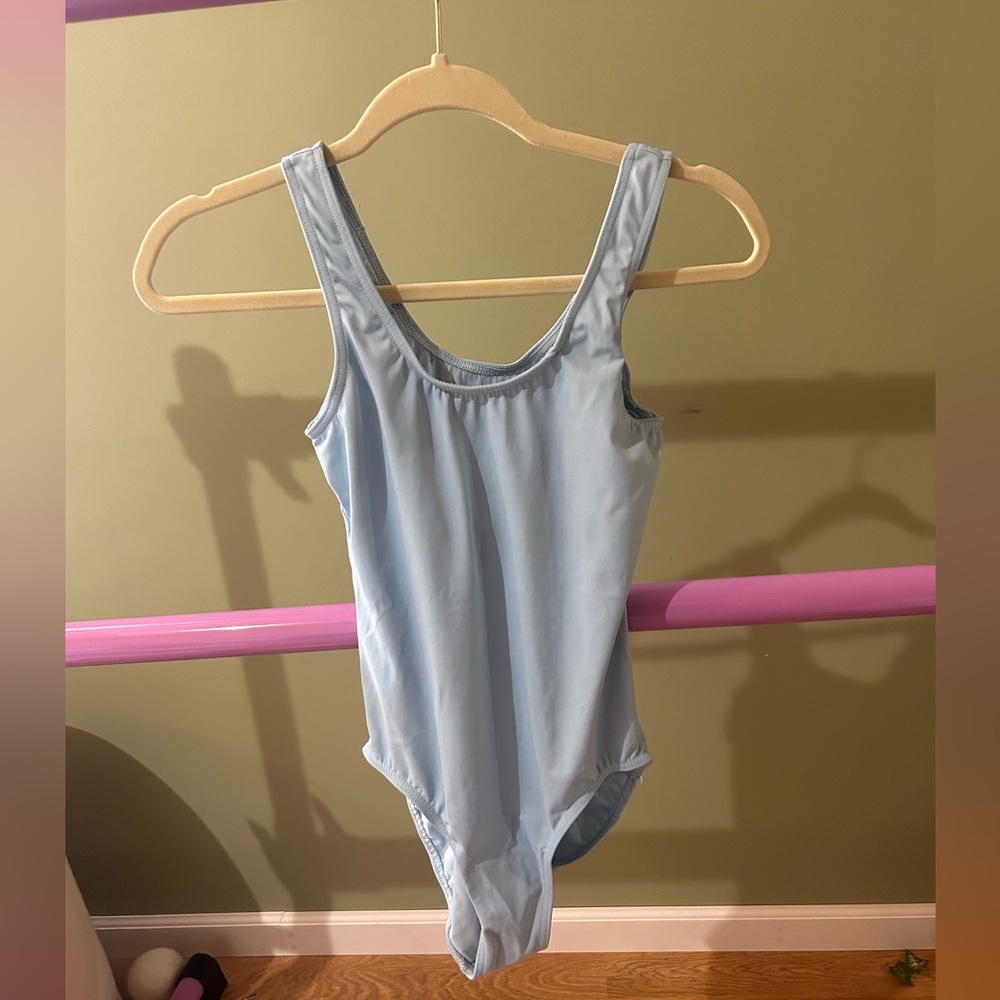 Weissman’s teal leotard
